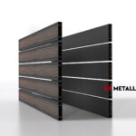 Планкен для забора Printec под дерево 120 mm RAL 7024 – покрытие порошковое, толщина 0,45 мм в Волгограде  | фото 1